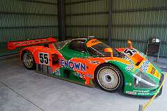 A 1991 Mazda 787B four-rotor race car in Otaru Railway Museum, Otaru, Hokkaido, Japan, 2014.