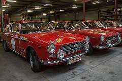 Three Fiat Abarth 2300 S Coupe Corsa of 1963, with bodywork by Ghia. Abarth also conducted record runs on the Monza circuit with this model.