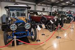 A Cadillac and other vintage cars, in the Gold Coast Motor Museum, in Upper Coomera, Queensland, Australia, 2021.