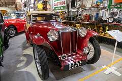 A 1948 MG TC Midget; the British MG T-Type, a series of open two-seater sports cars, were produced from 1936 to 1955.