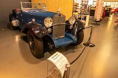 A 1932 Delage D8S Sports Tourer, an expensive and powerful  French four-litre eight cylinder sports car; at the National Motor Museum in Birdwood.