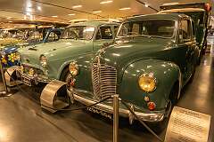 A 1950 Austin A40 Devon Sedan, a model produced from 1947 to 1952 and behind it a 1955 Austin A40 Cambridge, well-loved British cars.
