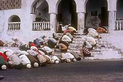Moroni, Comoros, 1972 - Friday prayers outside the Badjanani Juma Mosque in Moroni, on the island of Ngazidja (Grande Comore).