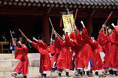 Seoul, Korea, 2014 - At the Confucian Jongmyo Jerye ceremony, the Memorial Rite at the Royal Ancestral Shrine of the Joseon Dynasty.