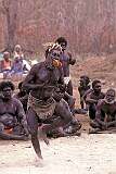 Pirlangimpi, NT, Australia, 1986 - Dance with a “tokwayinga” in his mouth in a Tiwi Pukumani funerary ceremony on Melville Island.