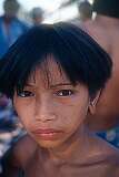 Kapit, Sarawak, Malaysia, 1979 - A Punan (Penan) boy, Borneo island.