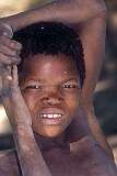 Khudumelapye, Kweneng, Botswana, 1975 - A Kgalagadi boy of the Kalahari desert.