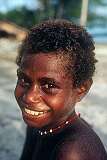 Nangu, Temotu, Solomon Islands, 1983 - A girl iof Nendö Island (Santa Cruz), eastern Solomons.
