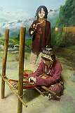 A display of Monpa people, living in the north of Arunachal Pradesh, in the State Museum of Itanagar.