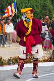 A masked dancer during a spiritual dance at the Drub-chod-Chen-Mo Cum Bomdila Torgya.