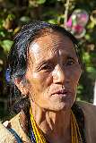 Radhe Sala Otang, an Apatani woman with her traditional tattoo, in Tajang Village.