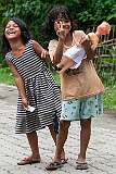 Young girls at Kaibortta Gaon, on Majuli island.
