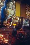 Statue of the Buddha in the Tsuglagkhang temple.