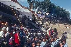 The grandstand at the start of the festivities.