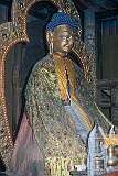 A gilded Buddha statue in the Leh Palace monastery.
