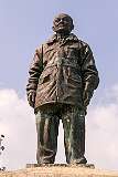The statue of Captain Sievizo Seyie, a Naga warrior who was threatened with execution by the Indian army but, showing incredible courage, was eventually released; in Jotsoma, between Kohima and Khonoma.