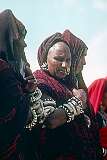 Rajasthani women with arm rings at the festival in Pushkar.