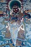Wall painting in Rumtek Monastery, the largest in Sikkim.