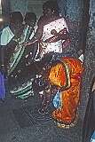 Women at a floor carving at Paradise shrine inside the Sri Rangathaswamy Temple in Srirangam.
