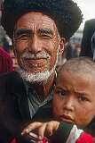 A Turkmeni man and child in Aqqala.