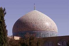 The dome of the 17th-century Masjed-e-Sheikh Lutfullah, one of the masterpieces of Iranian architecture from the Safavid era.