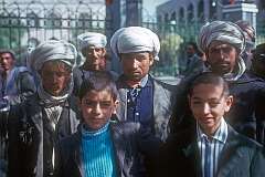 Men and boys in Mashhad.