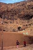 Houses under the cliff face in Maku, in a mountain gorge at an altitude of 1,634 metres, on the road to Tabriz.