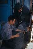 Fixing a horseshoe in Tabriz.