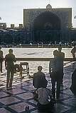 The courtyard of the Shah Mosque; it was renamed the Imam Khomeini Mosque after the 1979 Iranian Revolution.