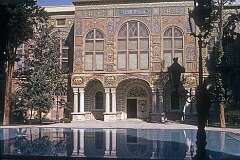 Entrance of the Entrance of Salam (“Reception”) Hall (Talar e Salam) in the Golestan Palace, originally designed to be a museum.