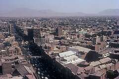 View along Istanbul Shahabad (now renamed Jomhouri (“Republic”) Avenue in central Tehran.