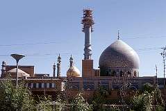 The shrine of Hazrat Fatima Masuma-e-Qum in the city of Qom, considered holy in Shi'a Islam.