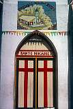 The door to St. Michael's Basilica in Makin village.