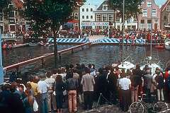 Harlingen, Friesland, Netherlands, 1982 - “Fiets 'm d'r in” (Cycle it in), a televised spectacle.