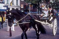 Harlingen, Friesland, Netherlands, 1989 - “Ringrijden”, Frisian folklore during the “Visserijdagen”, the fisheries festival.