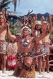 Rarotonga, Cook Islands, 1992 - Performers of the Cook Islands National Arts Theatre, at the Festival of Pacific Arts.