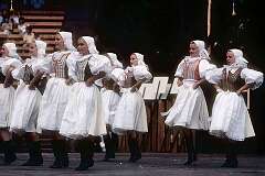 Strážnice, Czechia, 1989 - Slovak women dancing at the International Folklore Festival.