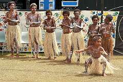 Cardwell, Queensland, Australia, 2007 - Boys from Injinoo, a Cape York Aboriginal community, at the Girringun Cultural Festival.
