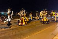 Kralendijk, Bonaire island, Dutch Caribbean, 2016 - The final night parade of Karnaval (Carnival) celebrations, along Kaya Nikiboko.