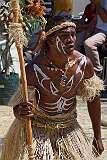 Nouméa, New Caledonia, 2013 - We Ce Ca Kanak dancer at the Foire du Pacifique festival.
