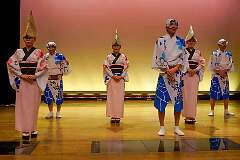 Tokushima, Shikoku island, Japan, 2014 - A performance in the Awa Odori Kaikan museum.