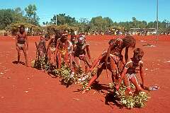 Alekarenge, Northern Territory, Australia, 1976 - Warlpiri boys from Lajamanu at the “Purlapa Wiri” Aboriginal dance festival.