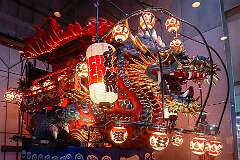 Karatsu, Kyūshū island, Japan, 2014 - Shichi-ho-maru (Boat of Seven Treasures) float, used in the yearly Karatsu Kunchi autumn festival.