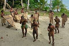 Uepi, Solomon Islands, 2009 - The Toelegu Pan Pipers from Isabel island.