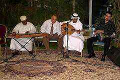 Abu Dhabi, United Arab Emirates, 2008 - Traditional Arab music at a private residence.