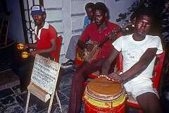 Jacmel, Haiti, 1980 - A small band in Pension Kraft.