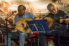 Xanthi, Western Thrace, Greece, 2015 - Playing the bouzouki at the Old Town festival.