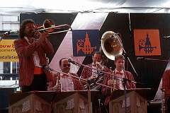 Breda, Noord Brabant, Netherlands, 1989 - Aunt Hagar's Gang in the yearly Jazz Festival.