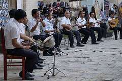 Buxoro (Bukhara), Uzbekistan, 2013 - Traditional Uzbek music performed in the Nadir Divan-Beghi Madrassa.