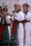 Strážnice, Morava, Czechia, 1989 - Young Czech violin players.